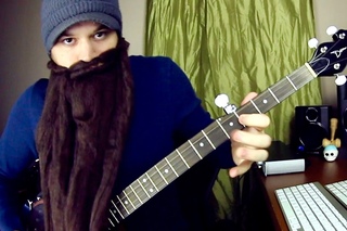 Bearded man plays Cannibal Corpse on Banjo