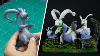 Sculpting POKEMON DIORAMA | GOODRA | SLIGGOO | GOOMY | Clay Art