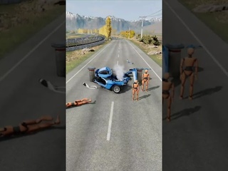 Beamng drive -crash bollard #beamngdrivecrashes