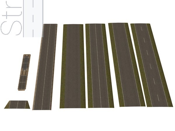 Dm-Str RQ10,5 Bord Asphalt 3m unterbrochen