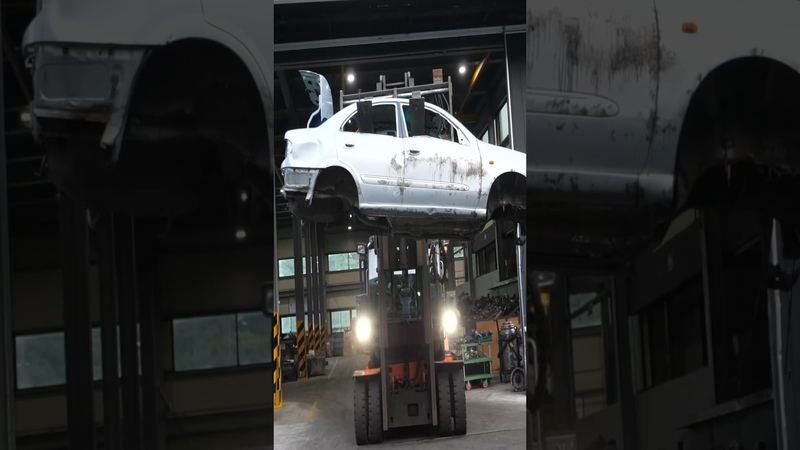 The process of completely disassembling and scrapping a car that has reached the end of its