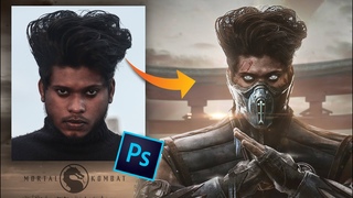 Photoshop Tutorial // How To Make Mortal Kombat Gaming Poster // Photo Manipulation Tutorial