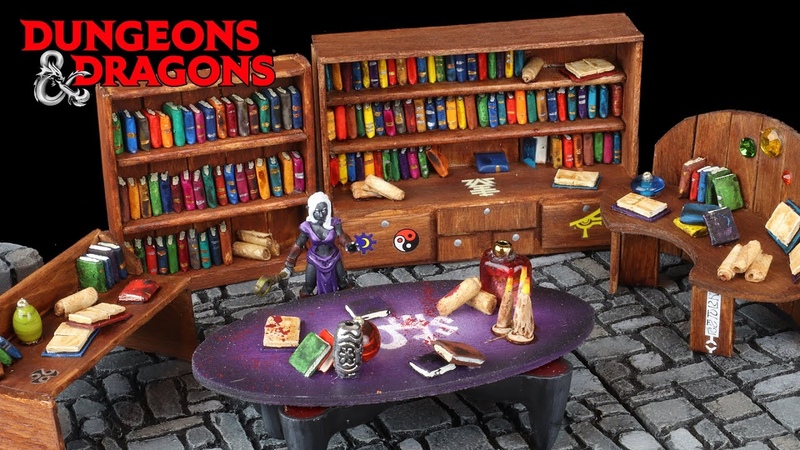 Books, Furniture, and a Drow Ritual Table DIY Crafting Essentials for, dungeonsanddragons You
