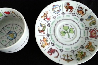 Collectenea Collectibles: Zodiac International Collectors Guild Flat Tea Cups Saucers Tarot Reading