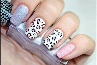 Textured Leopard Print Nail Art Tutorial | Леопардовый Маникюр песочный лак