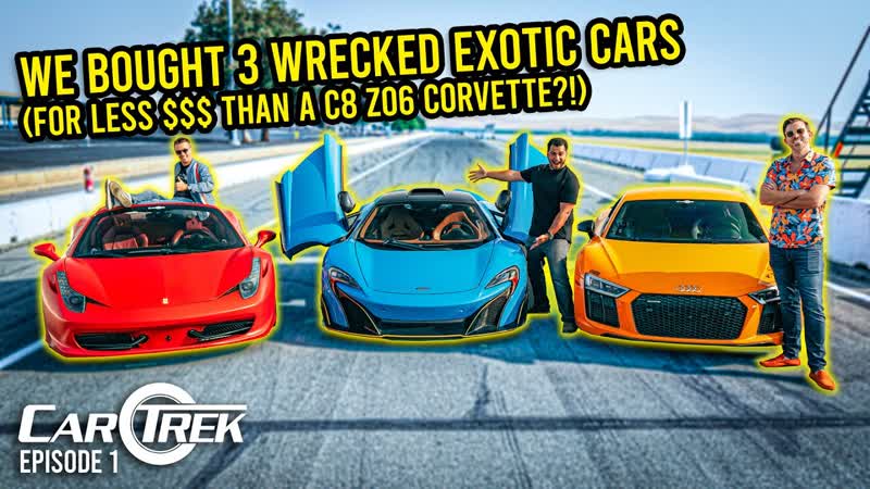 We Bought 3 Cheap Wrecked Exotic Cars For Less Than A C8 Z06 Corvette, Car Trek S9