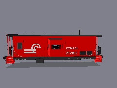 CR Bay Window Caboose #21280 (Red)
