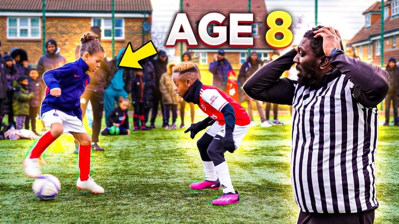 8 Year Old Arsenal Wonderkid Shocks the Crowd (1 V1s For