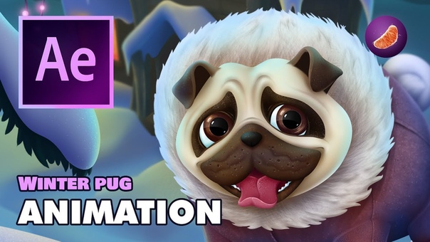 Digital painting 2, Winter pug
