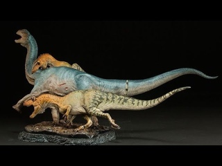 SIDESHOW DINOSAURIA ALLOSAURUS VS. CAMARASAURUS DIORAMA review/Аллозавры VS камаразавр сайды обзор.