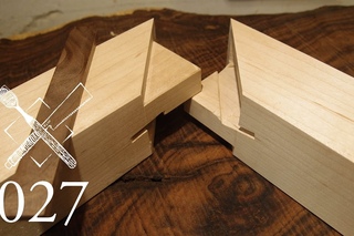 Joint Venture : Mitered and keyed lap joint “Hako aikaki shachi sen shikuchi“(Japanese Joinery)