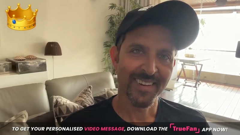 Hrithik Wishing a Fan Sheela Deviji :) via True Fan