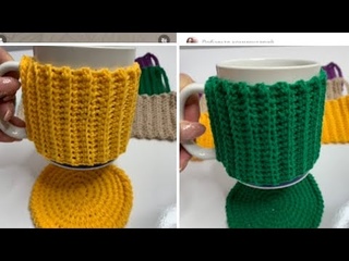 Чехол для чашек .🧶 Создаём уют в доме.☕️