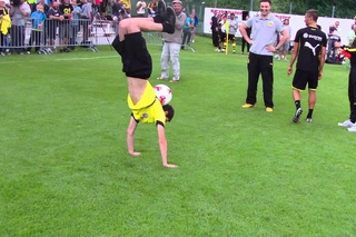 Football Freestyler Marcel Gurk & Fußballer Moritz Leitner
