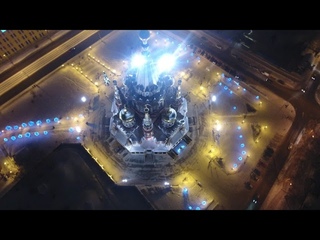 Свято-Михайловский собор в Ижевске. Аэросъемка.