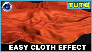 🔥Easy Cloth Effect CINEMA4D TUTORIAL 🔴