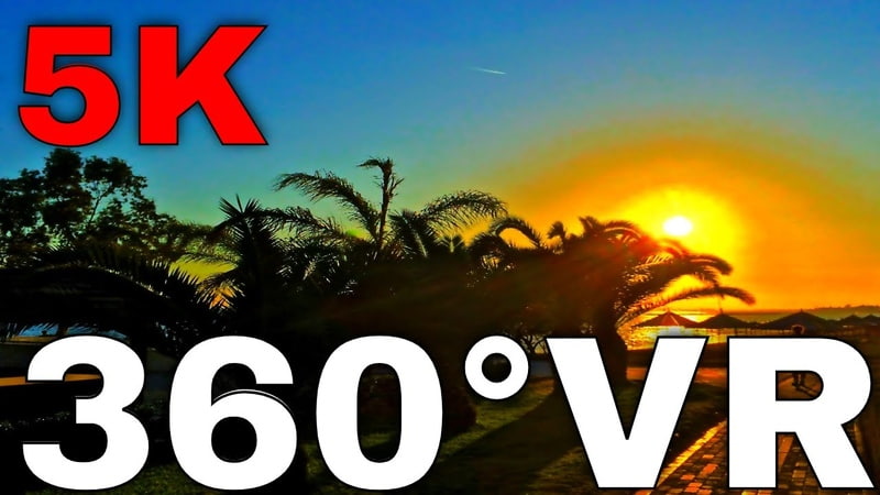 360 VR Thalassa Beach Resort Amazing Sunrise 5 K HD 4 K Virtual
