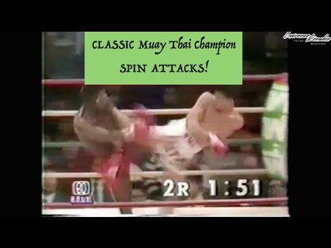CLASSIC Muay Thai Legends Spinning Attacks: Nokweed Davy, Lawrence