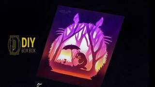 How to Make a Paper-cut Light Box - Totoro | 3D Paper Cut Light Box