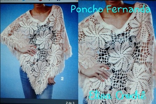 Versão canhotos: Poncho Fernanda em crochê  ( 1° parte explicação) # Elisa Crochê