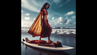 women standing on another as srafboad #trampling
