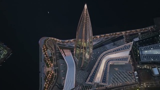 INTILED. Facade lighting - GROUNDBREAKING LIGHTING SYSTEM FOR THE TALLEST TOWER IN EUROPE // Lakhta Centre in