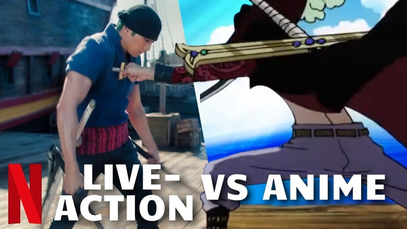 ONE PIECE Episode 5 Zoro vs Mihawk Fight Scene Netflix Live Action Series VS Anime