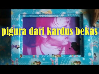 tutorial  buat bingkai foto/pigura dari kardus bekas(recycle)