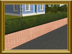 DS Wall Brick with Hedge 6ft