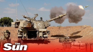 Israeli artillery deployed along Gaza border