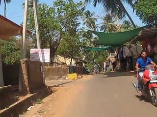 Mainstreet in Arambol by bike